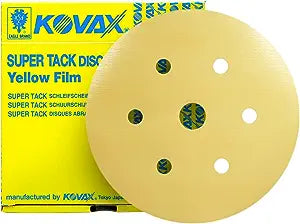 Kovax P1500 152mm Yellow Film Sp Tack Abrasive Discs 7 Hole - 50 per Box