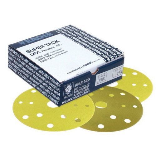 Kovax P400 152mm Premium Sp Tack Abrasive Discs 15 Hole - 50 per Box