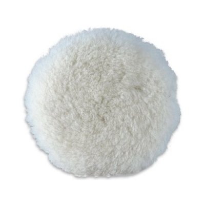Lake Country Electrified White Sheepskin Light Cutting Pad, 5 in x 3/4 in Hook and Loop