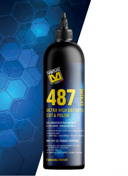 Allchem Virtus 487 Extreme Ultra High Definition Cut & Polish Compound Black - 1 Litre