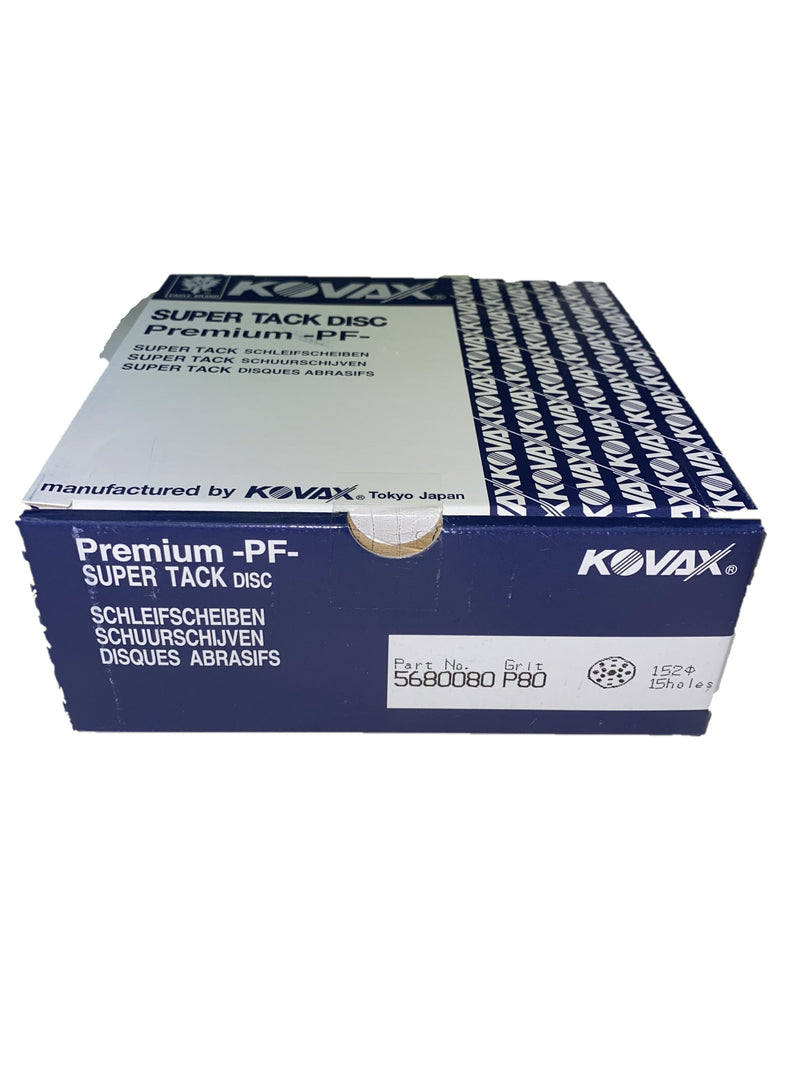 Kovax P180 152mm Premium Sp Tack Abrasive Discs 15 Hole - 50 per Box